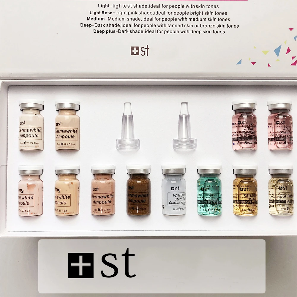 Korea Face 8ml Aufhellende BB-Creme Anfänger-Starterset Niacinamid/Peptid Faltenbekämpfende BB-Creme Hautpflege-Serum Schönheit