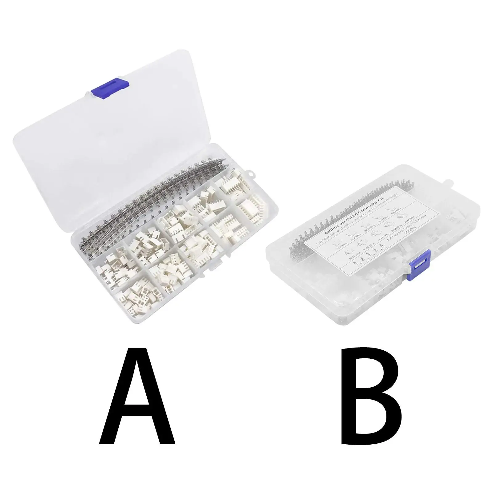 460Pcs Jst Connector Kit Cables Socket Header Assortment for Home Audio Accs
