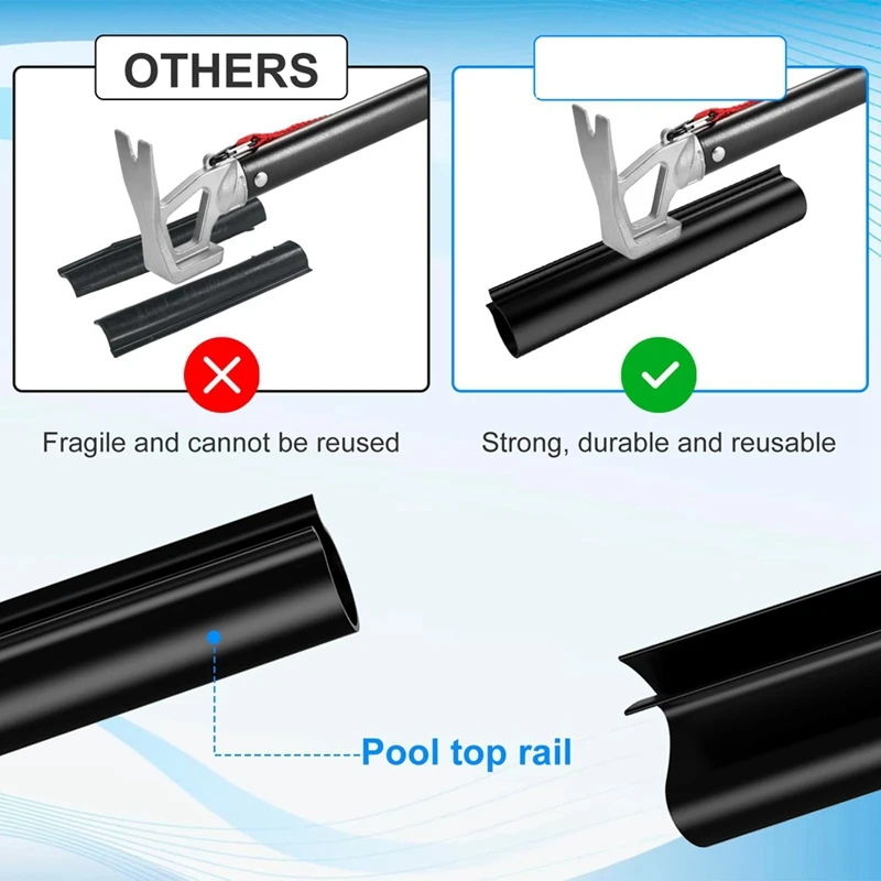 Clip per copertura piscina da 64 pezzi, morsetti per copertura piscina invernale a 2 forme per piscine fuori terra clip per protezione dal vento per piscina da 4.7 pollici durevoli