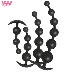 Silicone Anal Beads Long Butt Plug Prostate Massage Anal Stimulation Vaginal Balls Adult Sex Toys For Men Women Masturbation