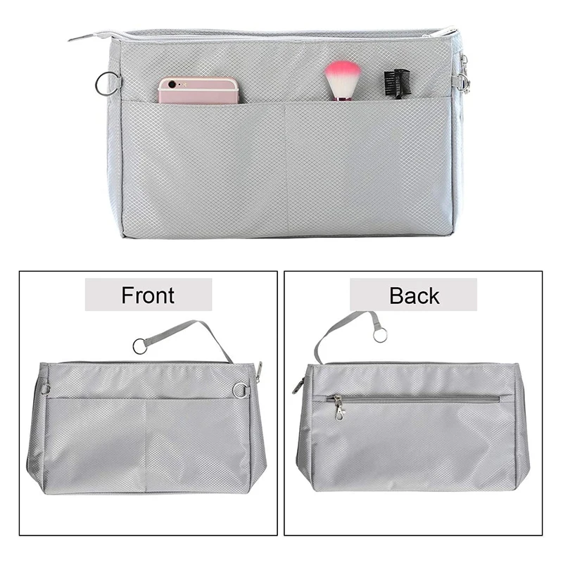 Organiser Insert Handbag Pouch Cosmetic Handbag Organiser Large Purse Insert Organiser Tote  Waterproof Nylon Organiser Bag