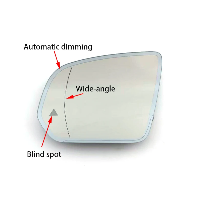 

Auto Dimming Heated Blind Spot Warning Rear Mirror Glass For Mercedes-Benz GLE W167 GLS 2020 2021 2022 2023- G-Class W464 2019-