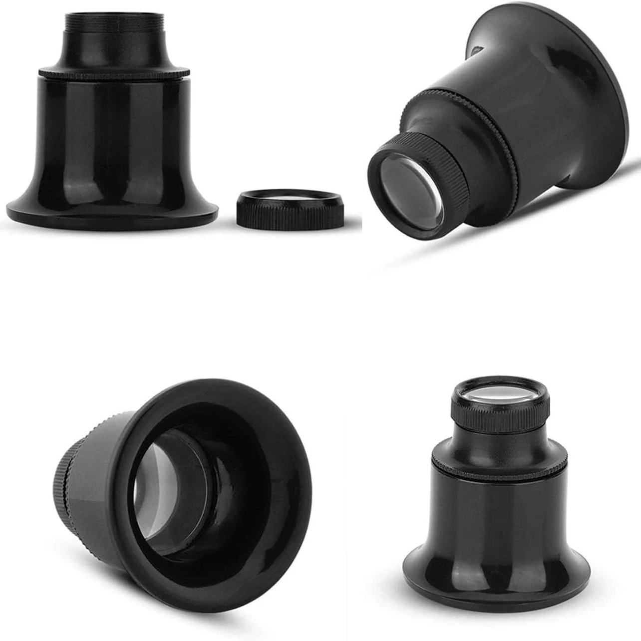 Watch Repair Tool Kit 4pcs/set Eye Loupe Magnifiers 3x/5x/10X/15x/20x Jewelry Loupe Magnifier Magnifying Glass Watchmaker Tools
