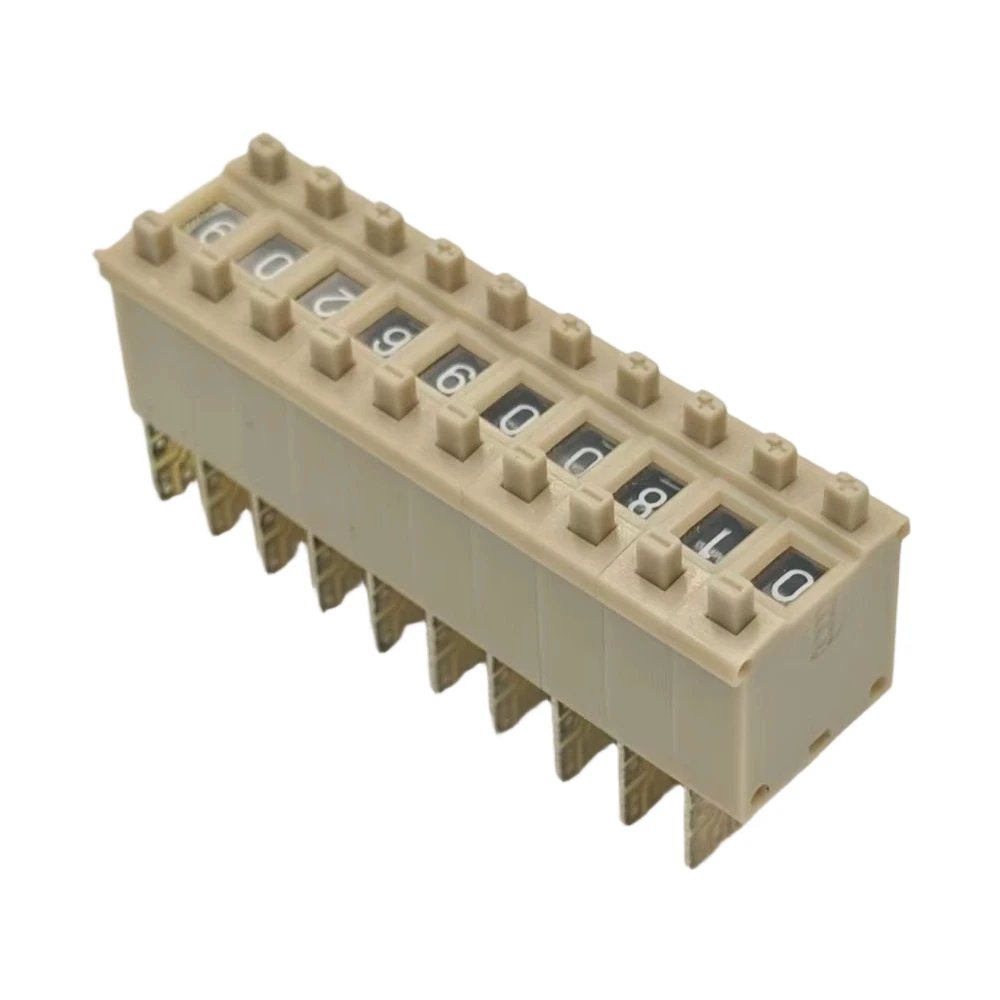 Beige Black 22mm x 8mm 0-9 Digits BCD or Decimal Code Pushwheel Thumbwheel Switches KM1  or end Plates Blank Spacers