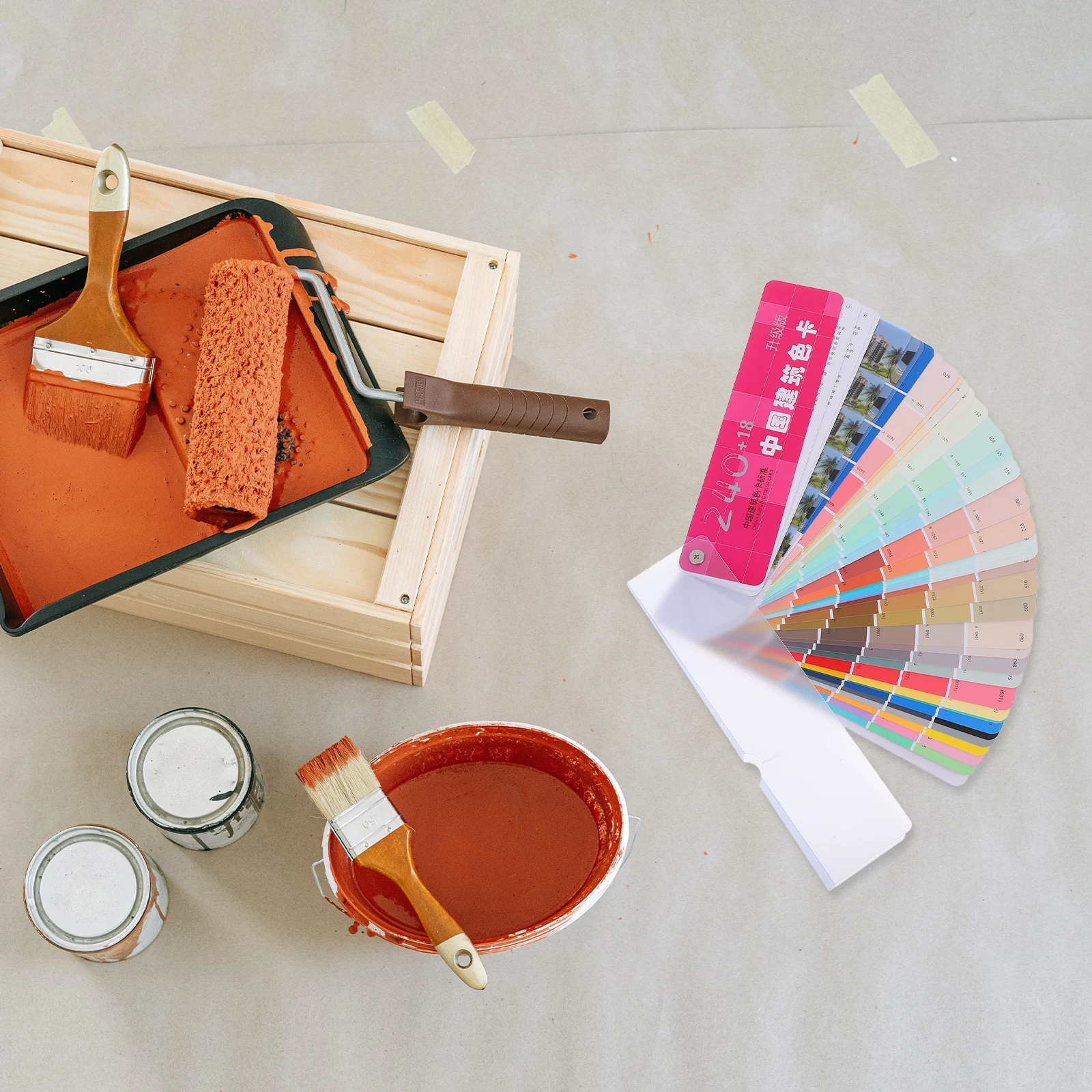 

1 set 1 Set 258 Colors National Standard Sample Card Portable Color Matching Tool For Building Interior Exterior Walls Floors
