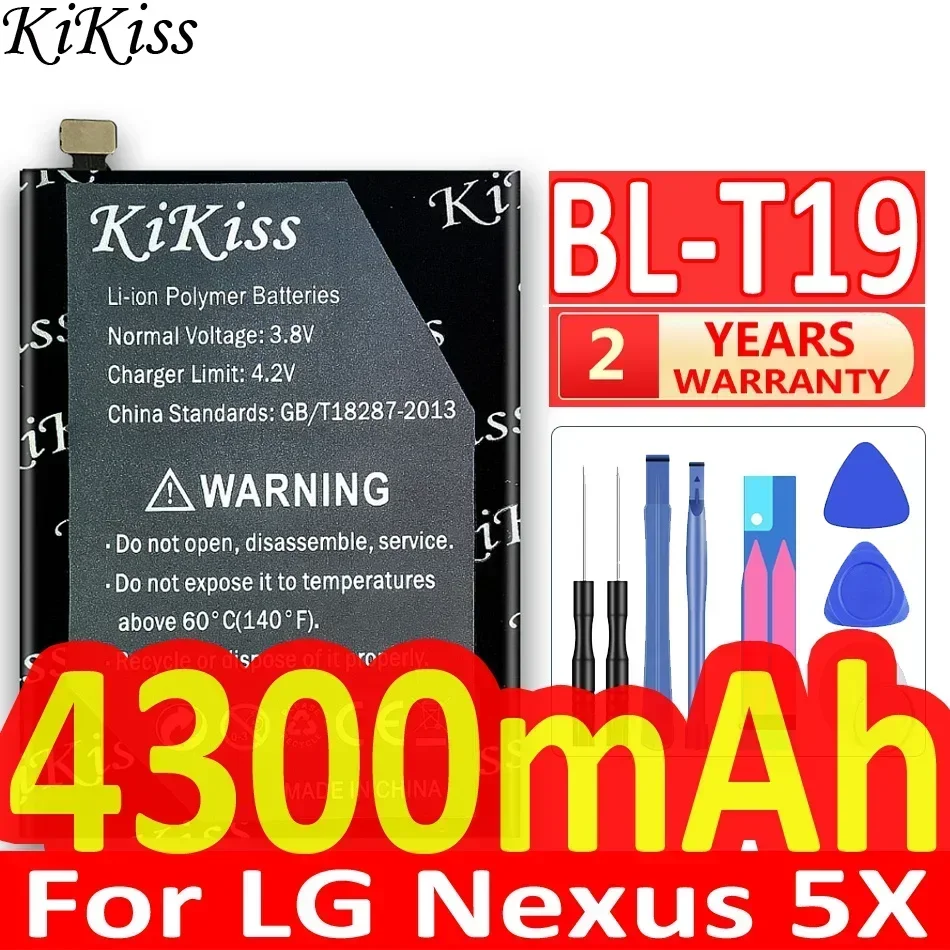 KiKiss Battery 4300mAh BL T19 for LG Nexus 5X H790 H791 H798 BLT19 BL-T19