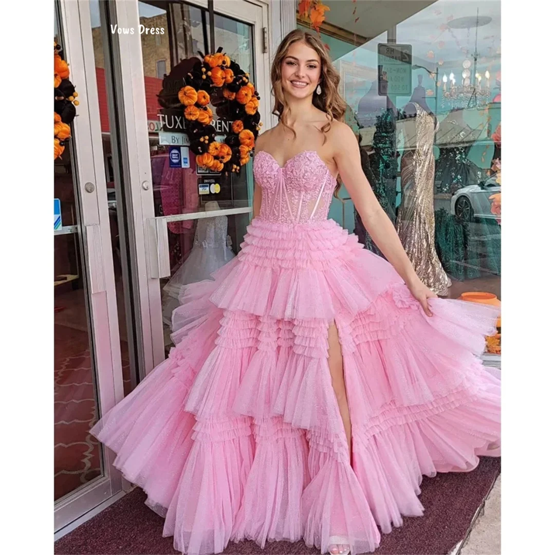 

Vows Evening Dresses Woman Elegant Luxury Prom Dresses 2025 Custom Made White Line A Piglet Breast Robe Soiree Robes De Cocktail