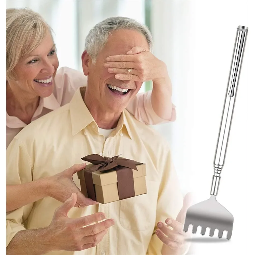 2pcs Extendable Back Scratcher for Men Portable Telescopic Metal Back Scratchers Back Hand Massager for Birthday Christmas Gifts view 6