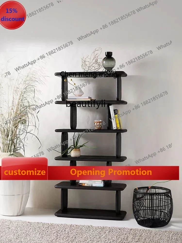 

ss7304 Solid Wood Bookshelf Floor Shelf Multi-Layer Wall Storage Shelf Display Shelf Home