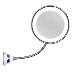 10x Magnifying Makeup Mirror 14 Led Lighted Flexible Mirrors Touch Screen Vanity Mirror Portable Dressing Table Cosmetic Mirrors