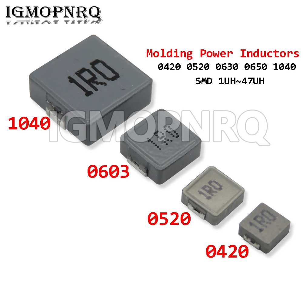 10PCS 0420 0520 0630 0650 1040 1R0 2R2 6R8 SMD Molding Power Inductors 1UH ~ 47UH 1UH 2.2 3.3 4.7 6.8 10 15 22 33 47 68 UH 100UH