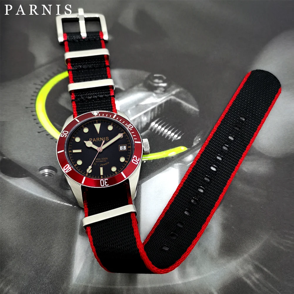 Parnis 41mm PA6050 21 Jewels Miyota Automatic Men Watch Sapphire 10 ATM Water Resistant