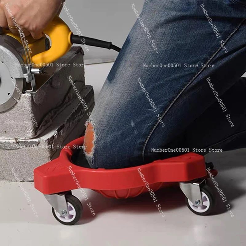 Carpentry kneeling pulley sliding knee pad tile floor tile seam universal wheel mobile knee pad rolling knee pad