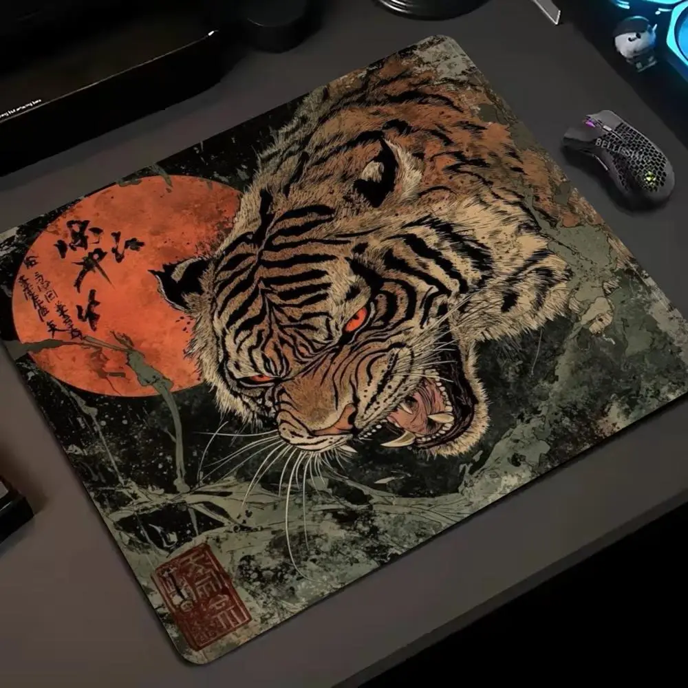 Traditional Ink Tiger Dragon Small Mouse Pad 45X50 50X50 Laptop Mousepad Keyboard Mat Desk Protector Asian E-sports Gaming Pads
