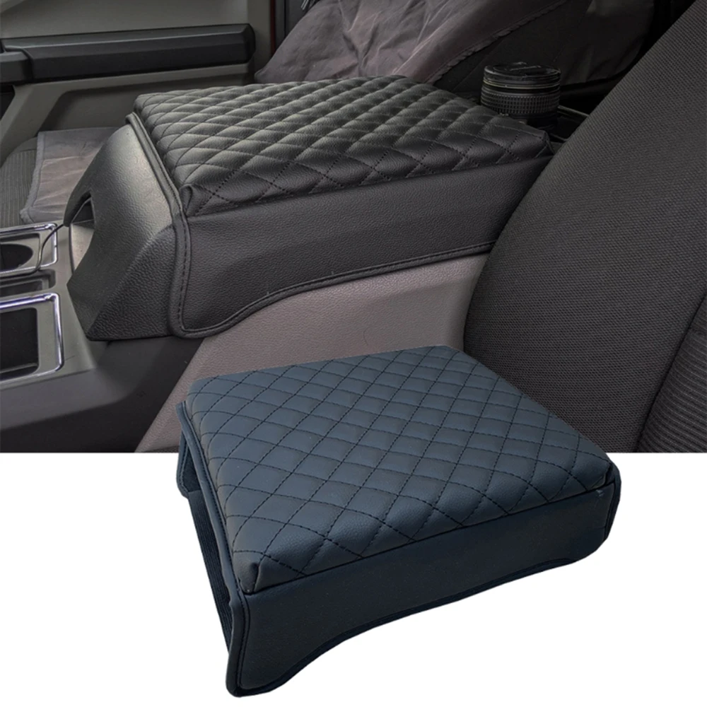 Car Central Armrest Leather Pad PU Leather for Ford F150 2015-2022 F250 F350 F450 2017-2022