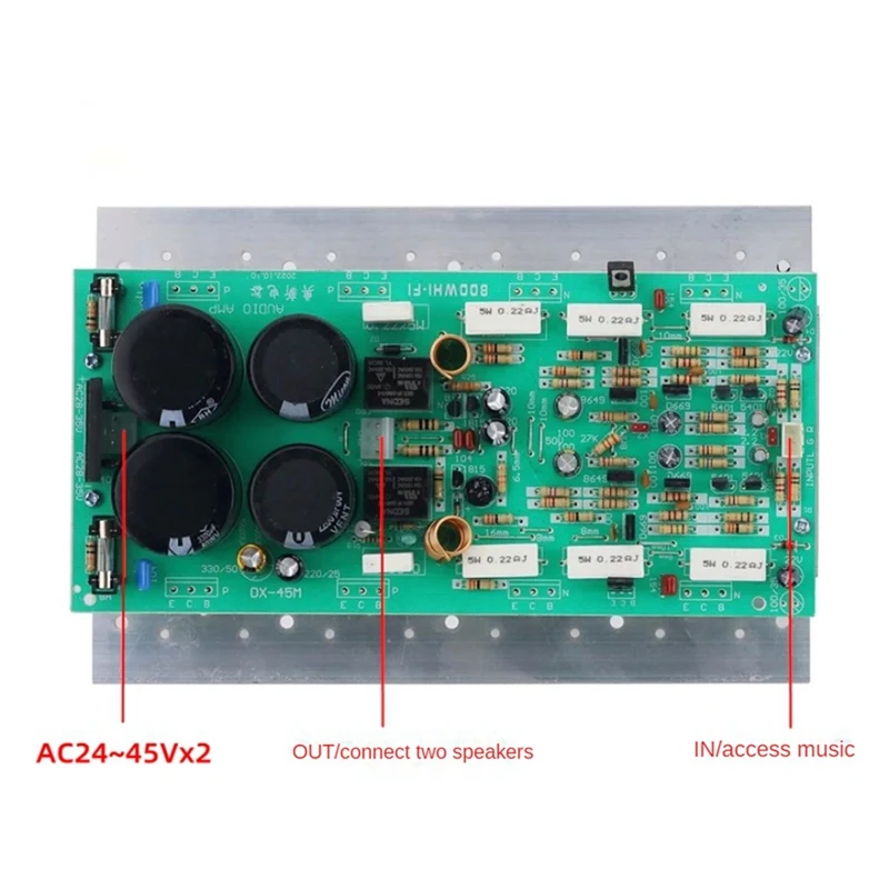 Amplifier Board 45M-T A1943/C5200 400W 2.0 High Power High Voltage High Quality Multifunction Amplifier Board Module Easy To Use