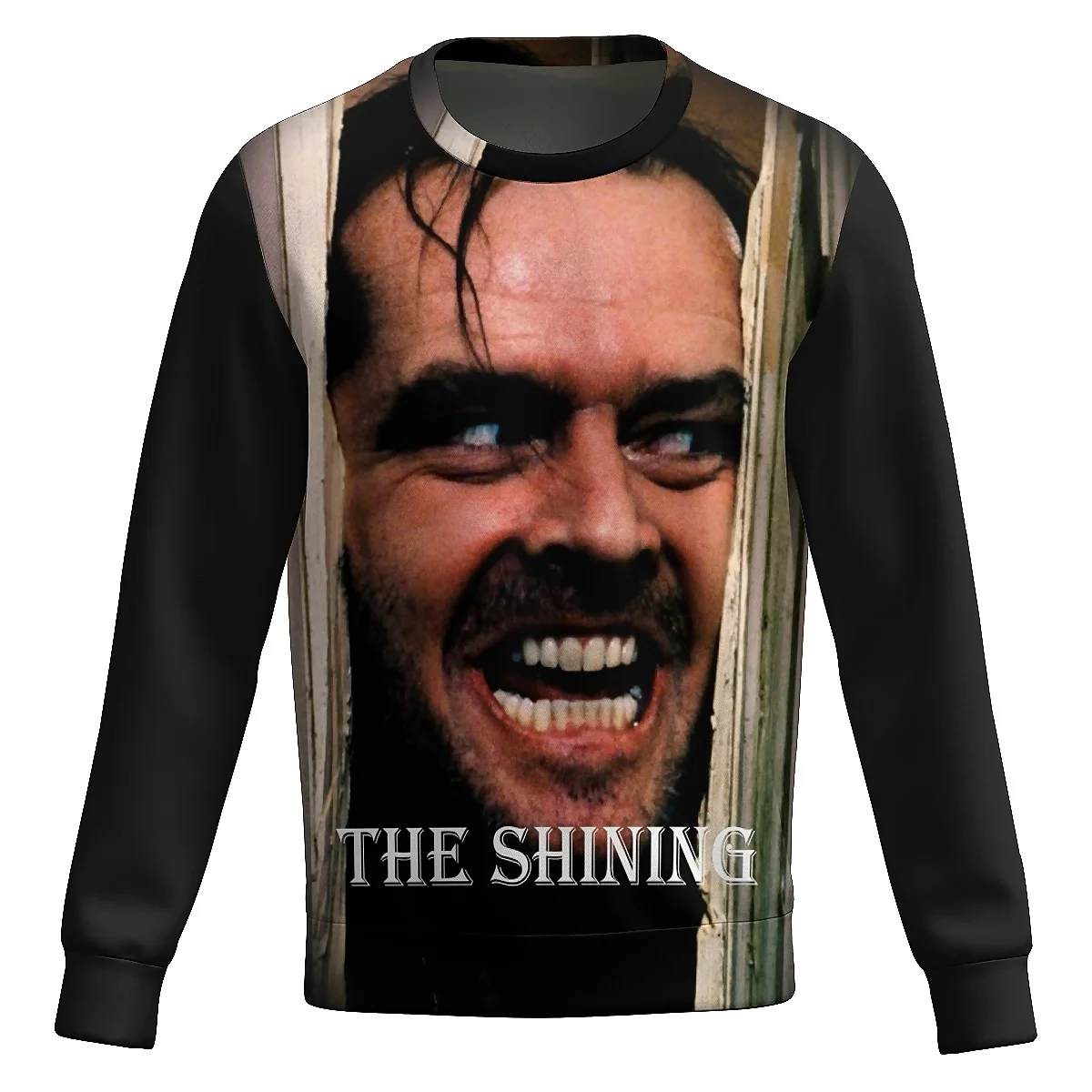 LIASOSO Classic Horror Movie 3D Print Crew Neck Sweatshirt for Men The Shining Child's Play Texas Chainsaw Massacre Spooky