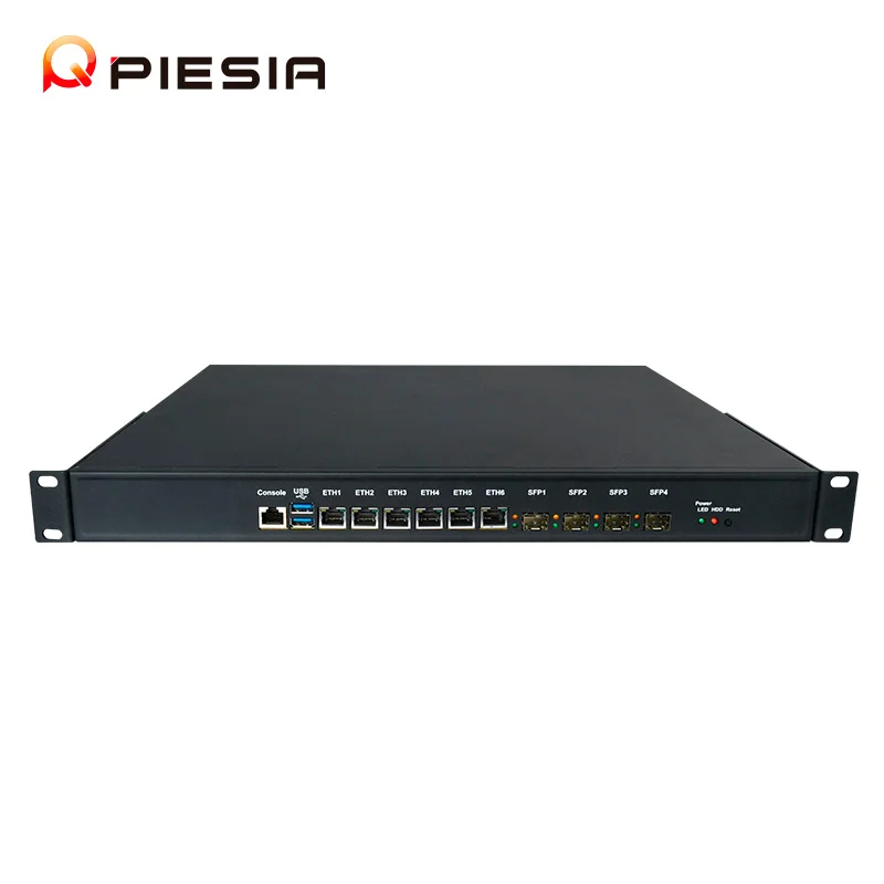 Piesia 4*SFP+ 10G 6 Lan 1U Server Rack Mount Chassis 12th Gen H610 H610 Network Gateway 1U Rackmount Pfsense Firewall PC Case