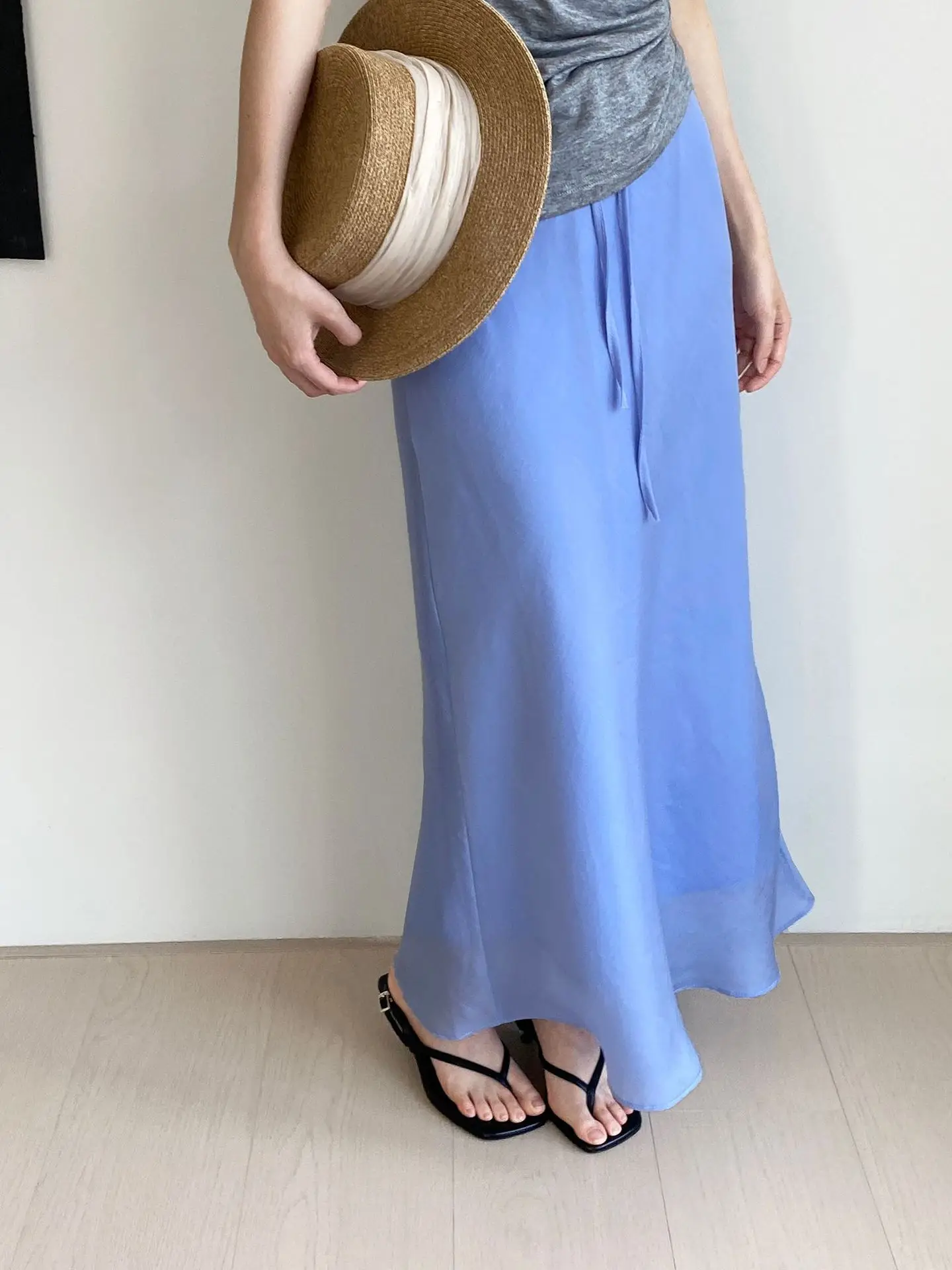 UMI MAO Mermaid Skirt Lyocell Paper Slimming Skirt Women A High-end Feel Fish Tail Wrapped Buttocks Skirt Femme Y2K