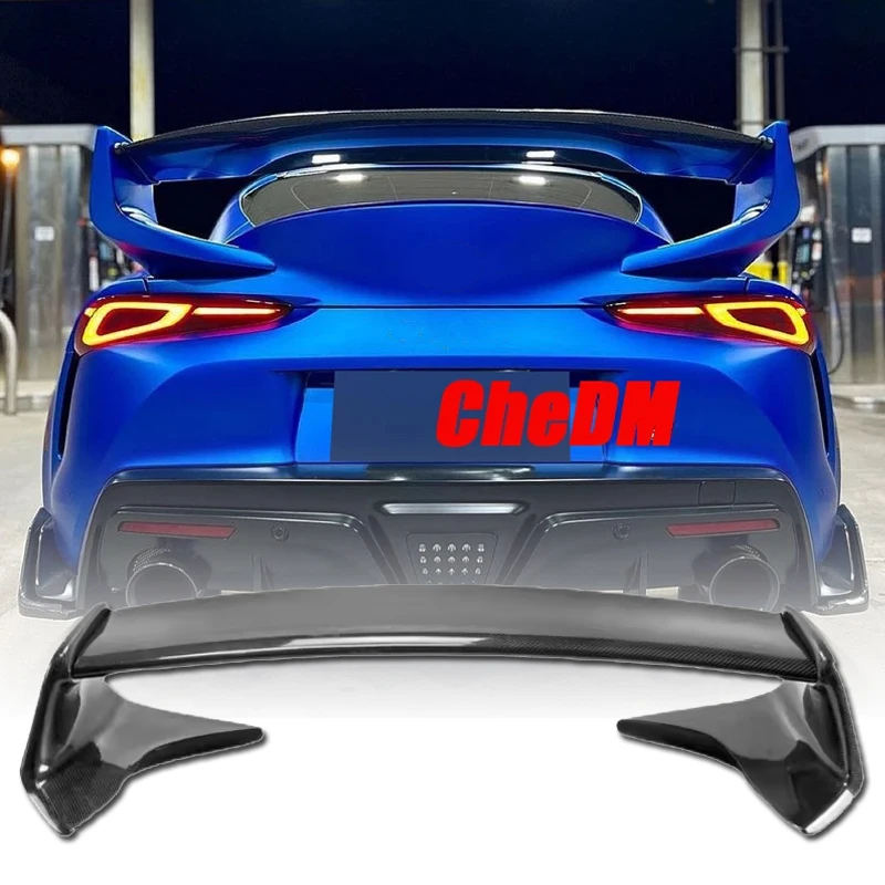 Rear Trunk Spoiler For Toyota Supra A90 2019 2020 2021 2022 Carbon Fiber Material Glossy Carbon Lip Spoiler Wing