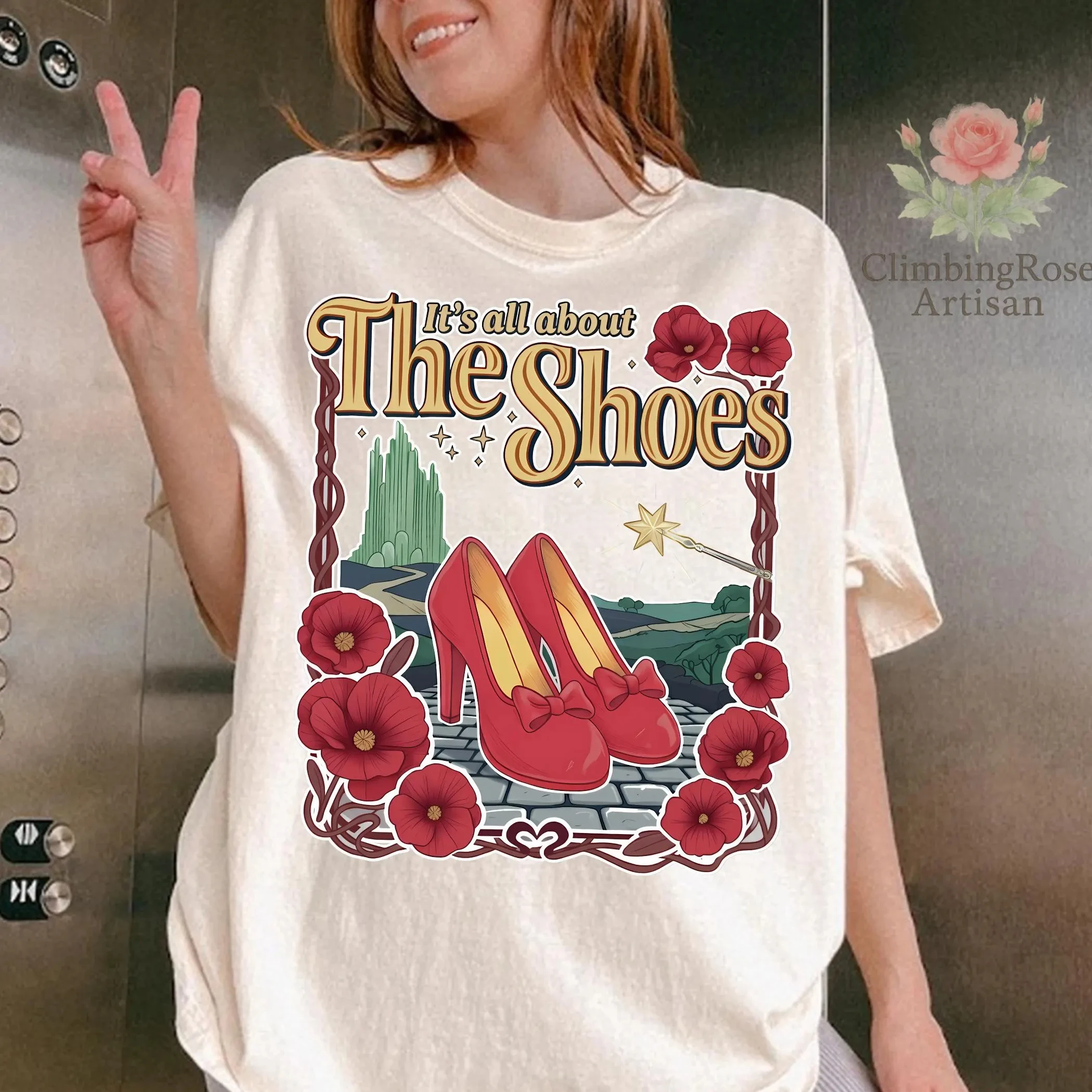 Summer Women's Retro It’s All about The Shoes TShirt Unisex Cotton and Breathable Short Sleeve Streetwear Oversized Loose Casual