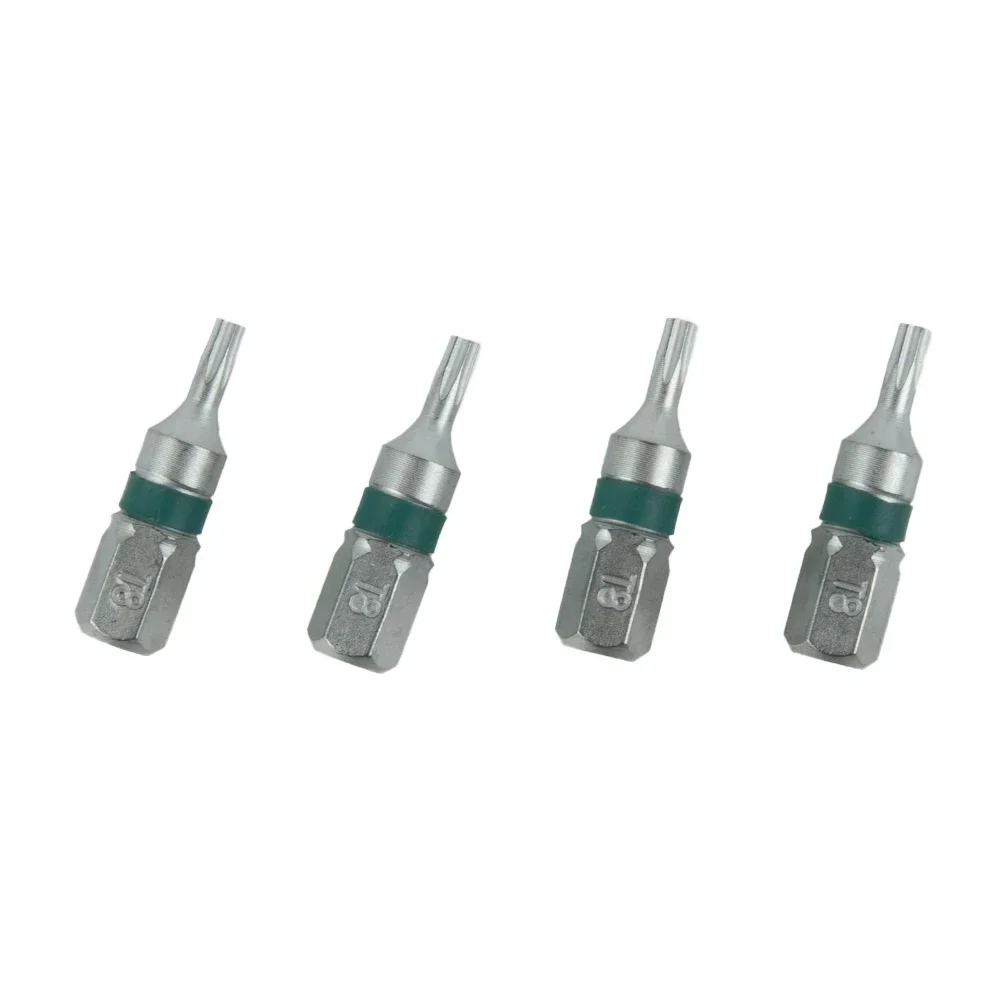 4 Pcs 25mm T6-T40 Magnetic-Torx Screwdriver Bits Set Electric Screwdriver Head T6,T8,T9, T10,T15,T20,T25,T27, T30,T35,T40
