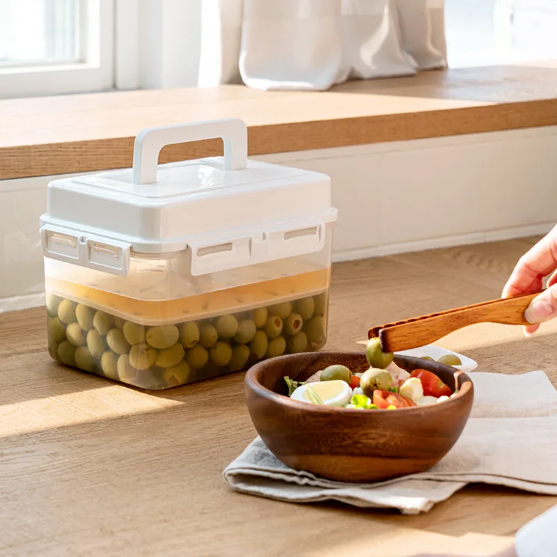 Korean Press-Type Kimchi Container, Food-Grade Sealed Pickle Jar, Airtight Sauerkraut Storage Box for Kitchen, Fermentation Tank