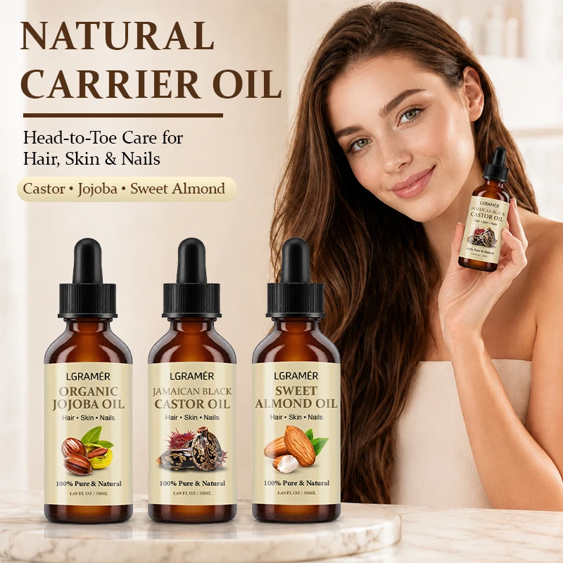 100% Pure Natural Hair Essential Oil Jamaican Black Castor Oil Deep Nourish Scalp Repair Dry Hair Boost Hair Growth Care Oil New
