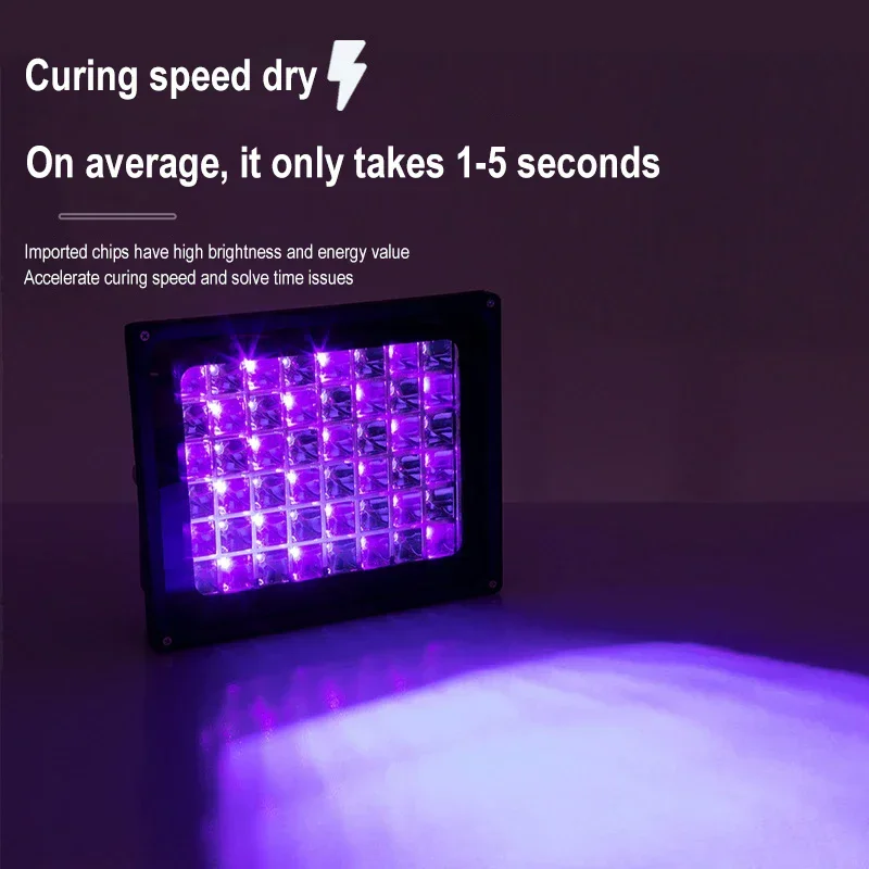 30W 50W 80W Portable UV curing lamp without shadow, resin, ink, screen printing, fluorescence detection and curing lamp