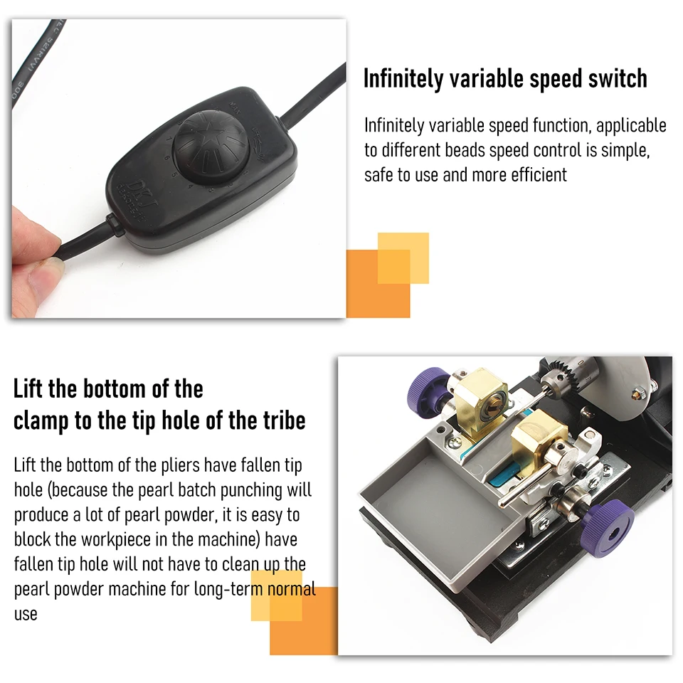 스피드 펄 비드 드릴링 및 펀칭 머신, 드릴링 쥬얼리 도구 키트, 작은 비드 및 펄 펀칭 머신, 비드 펀칭도