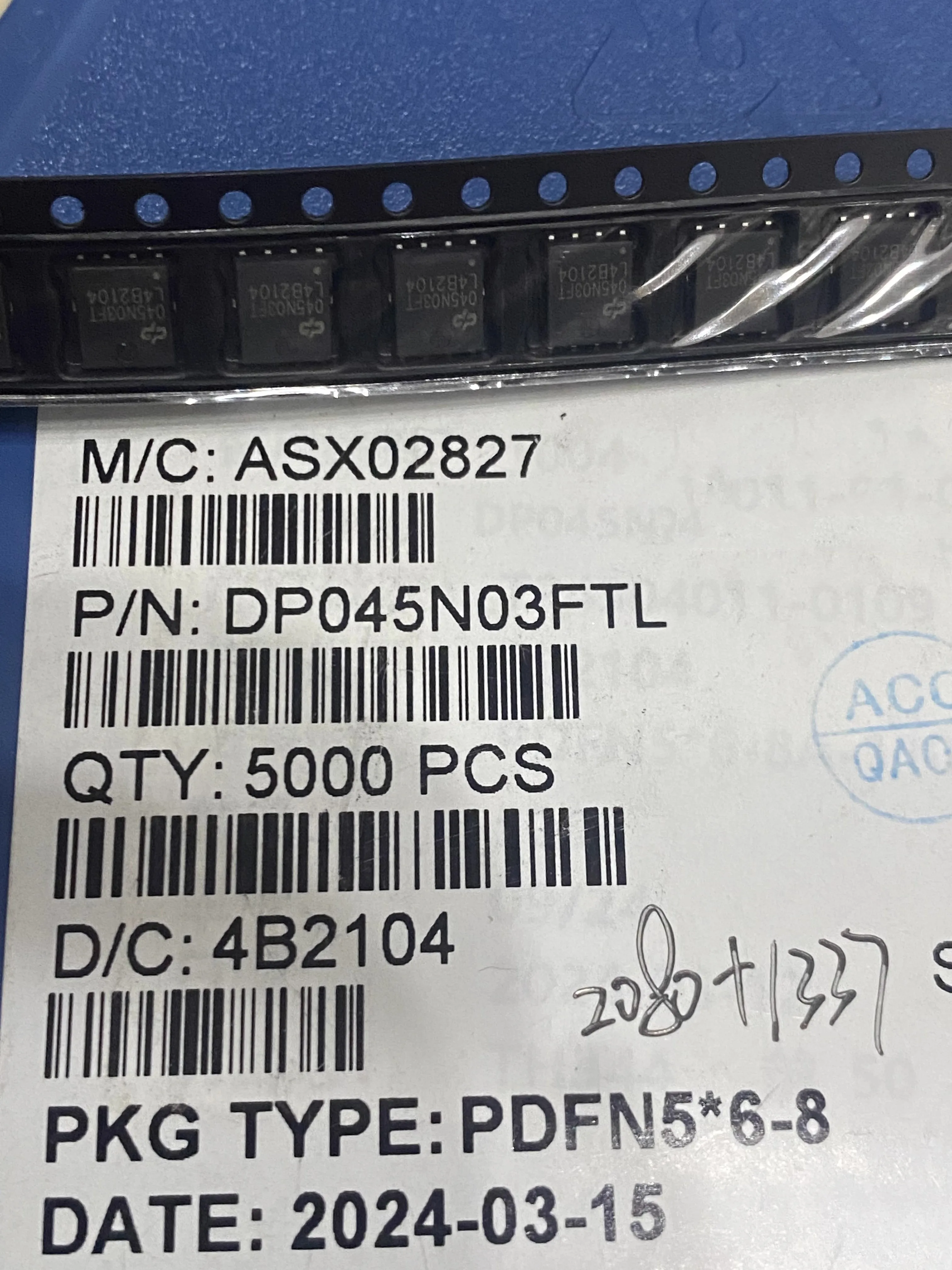 

20 шт. Совершенно новый оригинальный DP045N03FTL 24+ PDFN5*6-8