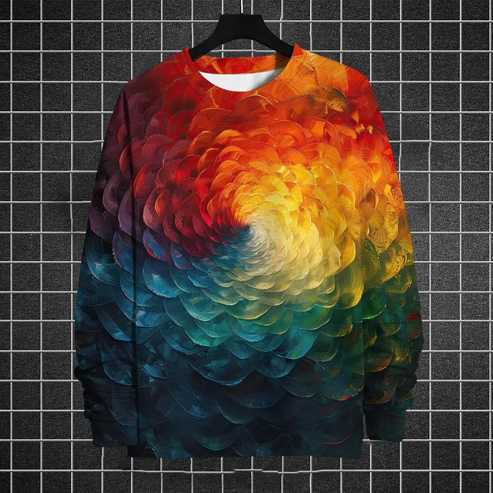 LGBT Men's Hoodie Rainbow Pullover 3D Printed Hoodie Fashion New Men's Long Sleeve T-shirt Autumn Oversized Men's Clothing