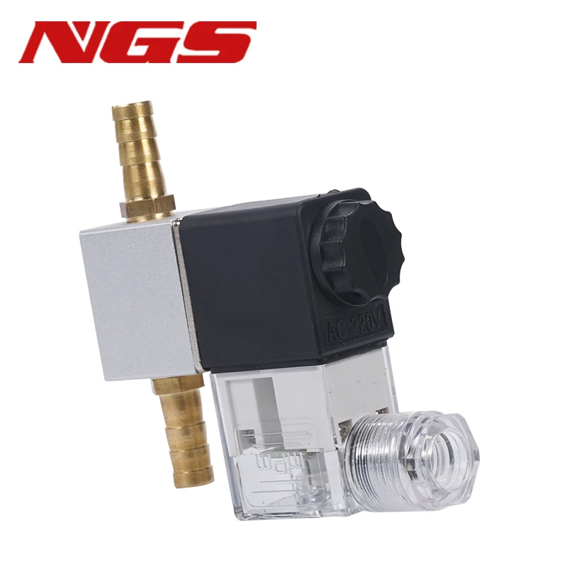 12V 24V 220V Pneumatic Electric Solenoid Valve 2 Position 2 Port Normally Closed Air Magnetic Valve 6mm 8mm Hose Barb Connection