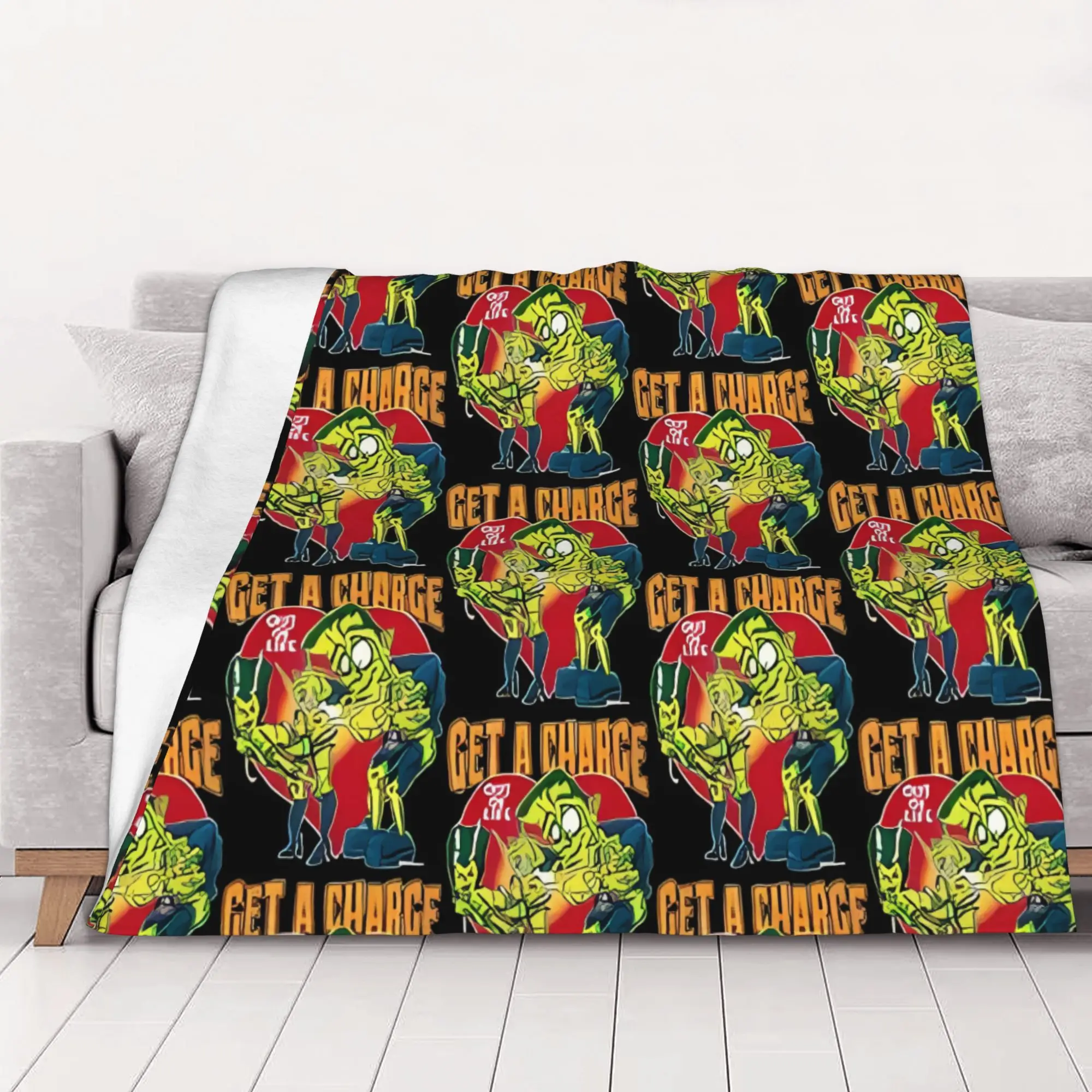 1PC home Cutecore And Bride Get A Charge Out Of Life Frankenstein Blanket Super Cosy Plush Home Living Room Sofa halloween