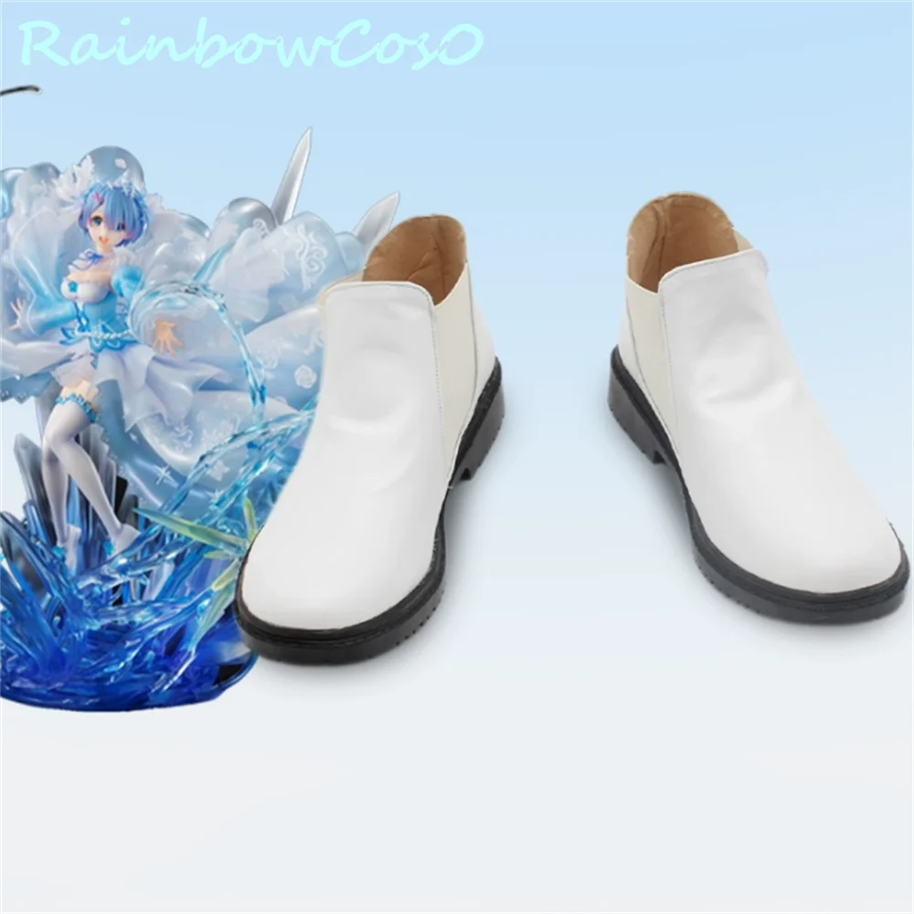 

Re Life in a different world from zero Rem Cosplay Shoes Boots Game Anime RainbowCos0 W3137