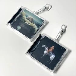Classic Beyonce MINI Music CD NFC Keychain COWBOY CARTER Album RENAISSANCE Play Songs Pendant Cosplay Key ring Acrylic Necklace