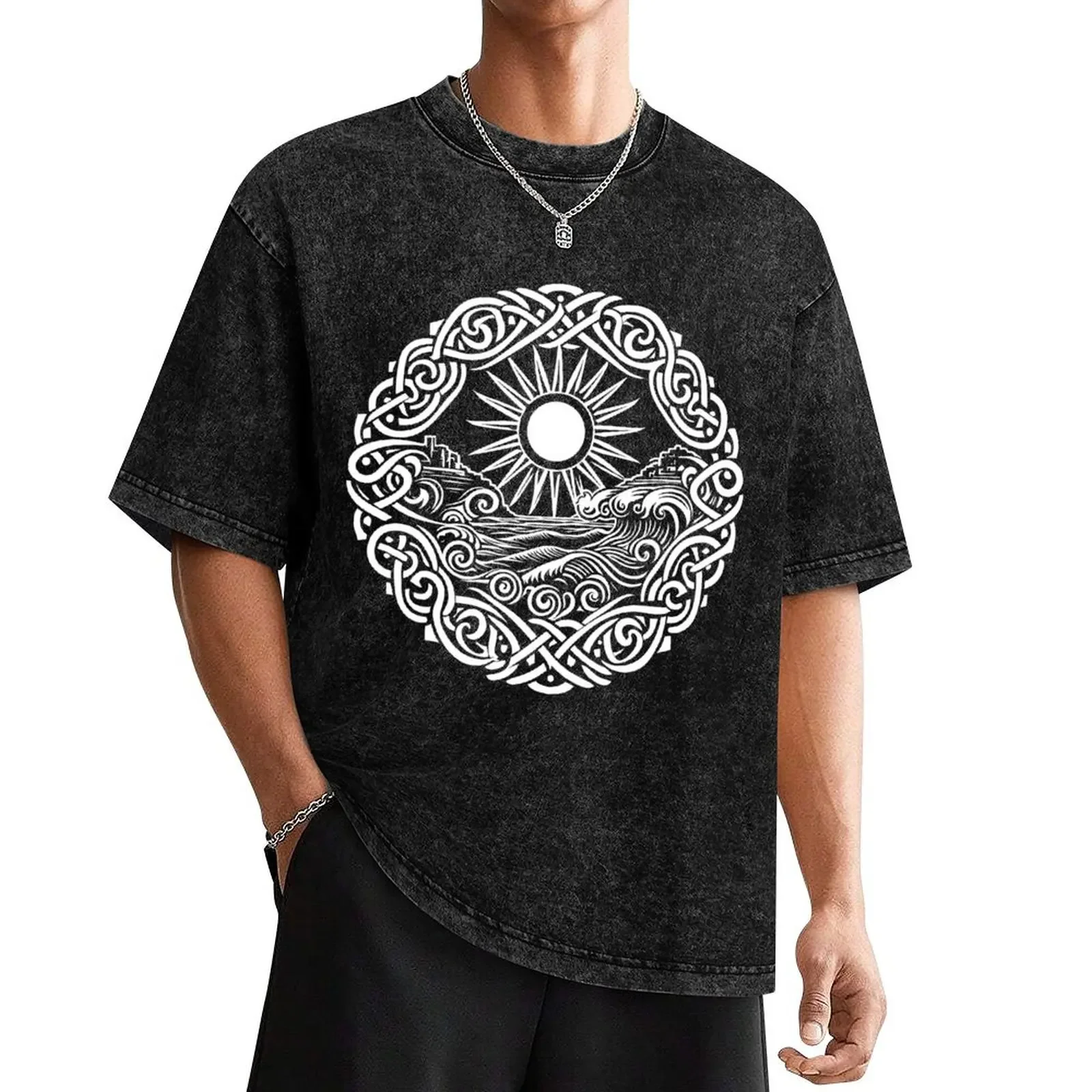 Celtic Shores s Sun, sea s Celtic Dreams Camiseta holgada, camisetas lindas, ropa estética para el sudor, camisa de entrenamiento para hombres