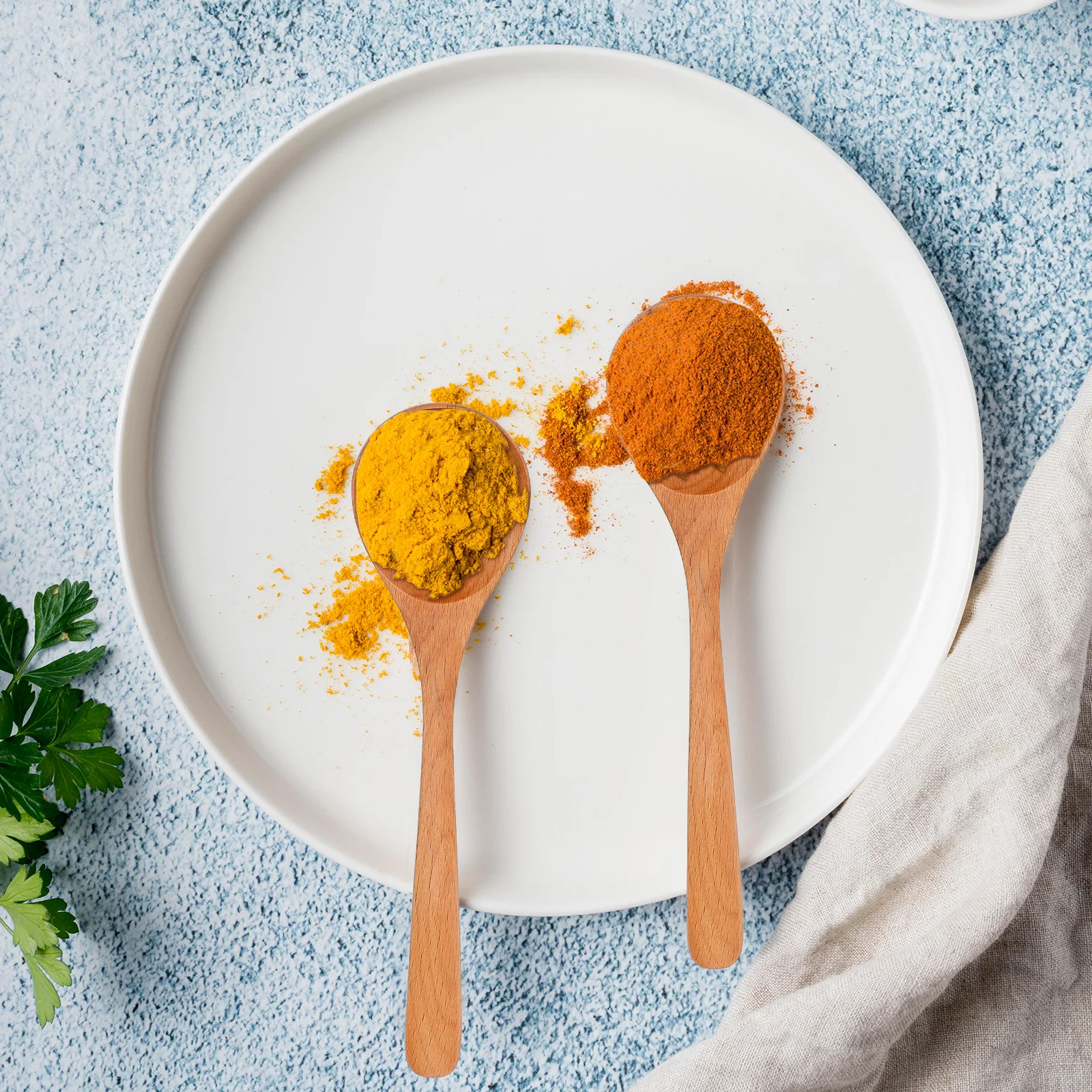 

7 шт. деревянные чайные ложки с длинной ручкой, посуда из натурального дерева для перемешивания кофе, меда, специй, приготовления сервировки, кухонного бара