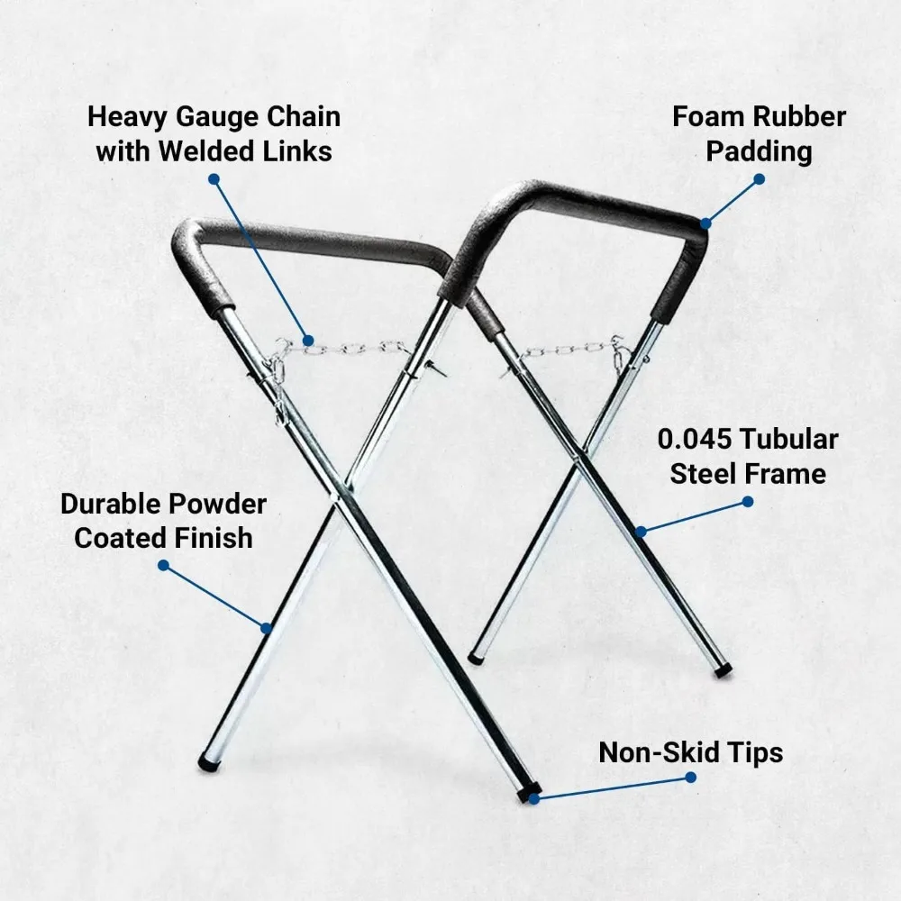 Heavy Duty Folding Work Stand 750 lb Capacity, 6 Pack for Garage Shop, Bumpers, Fenders, Hoods