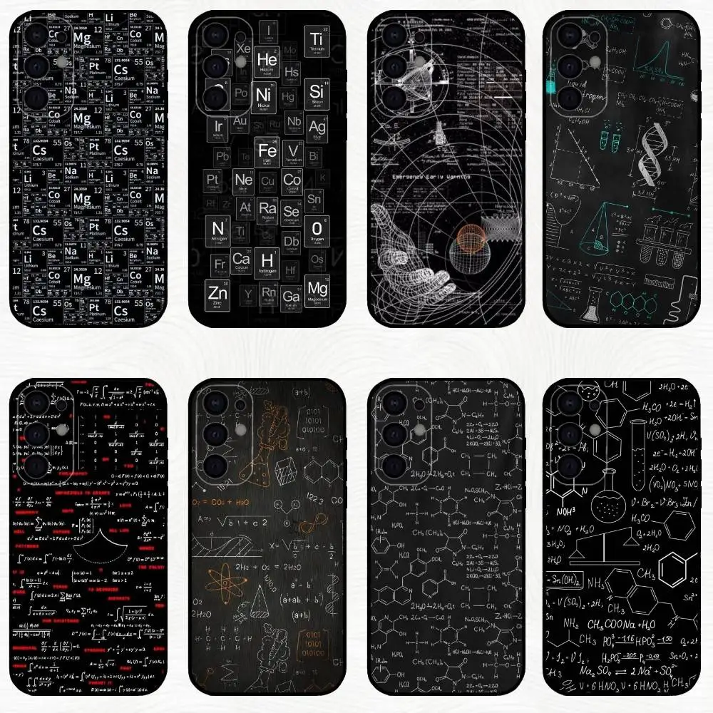 

C-Chemistry P-Periodic Table Phone Case For Samsung S25,S24,S23,S22,S21,S20,Plus,Fe,Lite,Others Black Cover