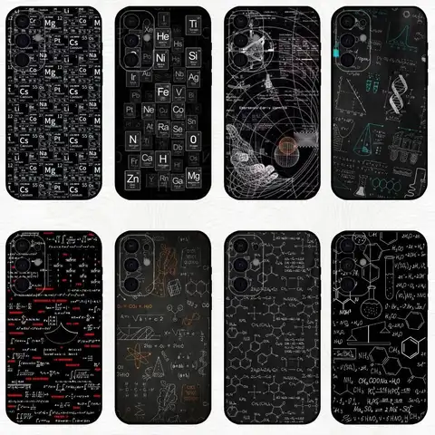 C-Chemistry P-Periodic Table   Phone Case For Samsung S25,S24,S23,S22,S21,S20,Plus,Fe,Lite,Others Black Cover