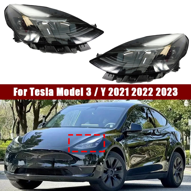 151495200C 151495300C For Tesla Model 3 / Y 2021 2022 2023 Car Exterior Accessories Front Bumper Headlight Headlight Signal Lamp