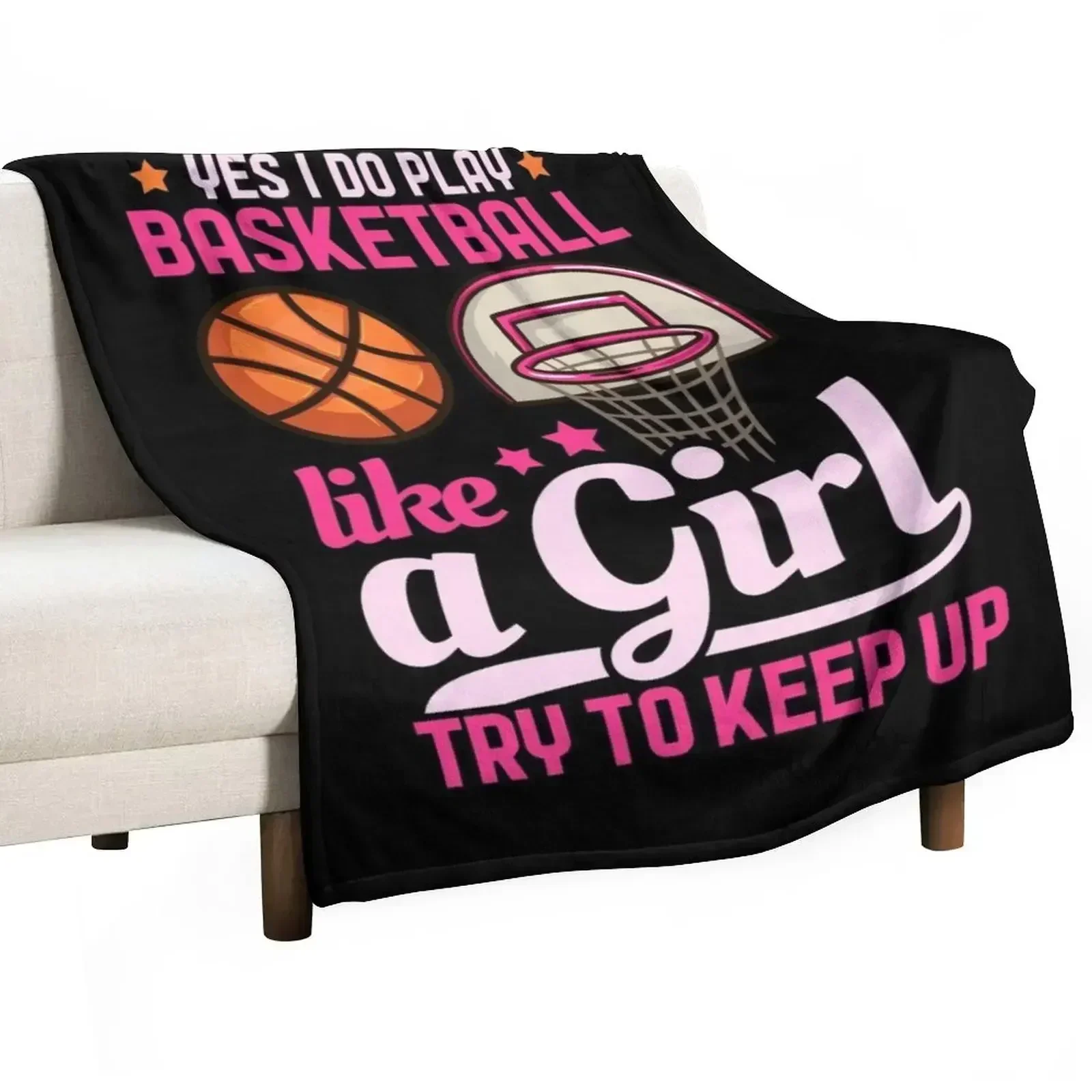 Basketball Player Girl Throw Blanket warm winter warm for winter Giant Sofa Blankets