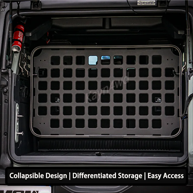 Off Road 4x4 Accessories Aluminum Reversible Rear Trunk Cargo Rack Storage Bracket Luggage Carrier For Ford Bronco 2021-2025