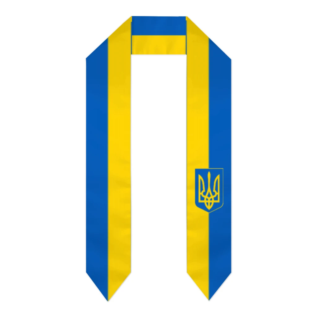 Выпускной пояс, эмблема, флаг Украины, шарф, шаль, палантин, сапфировый синий со звездной полосой, аксессуар для бакалавра, лента 180*14 см Выпускной пояс, эмблема, флаг Украины, шарф, шаль, палантин, сапфировый синий со звездной полосой, аксессуар для бакалавра, лента 180*14 см