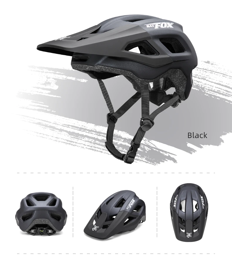 BATFOX Professioneller Fahrradhelm für Herren und Damen, leicht, mit PC-Schale und EPS-Innenfutter, verstellbar, für Offroad-Radfahren, Sicherheitshelm für Mountainbikes. – Detail 12