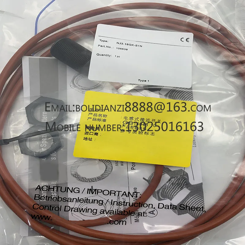 

NJ3-18GK-S1N-5M NJ3-18GK-S1N-10M High temperature resistant sensor genuine original