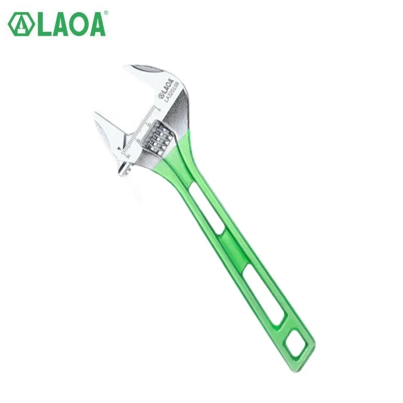 Multifunctional short-handled adjustable wrench, large-opening adjustable wrench