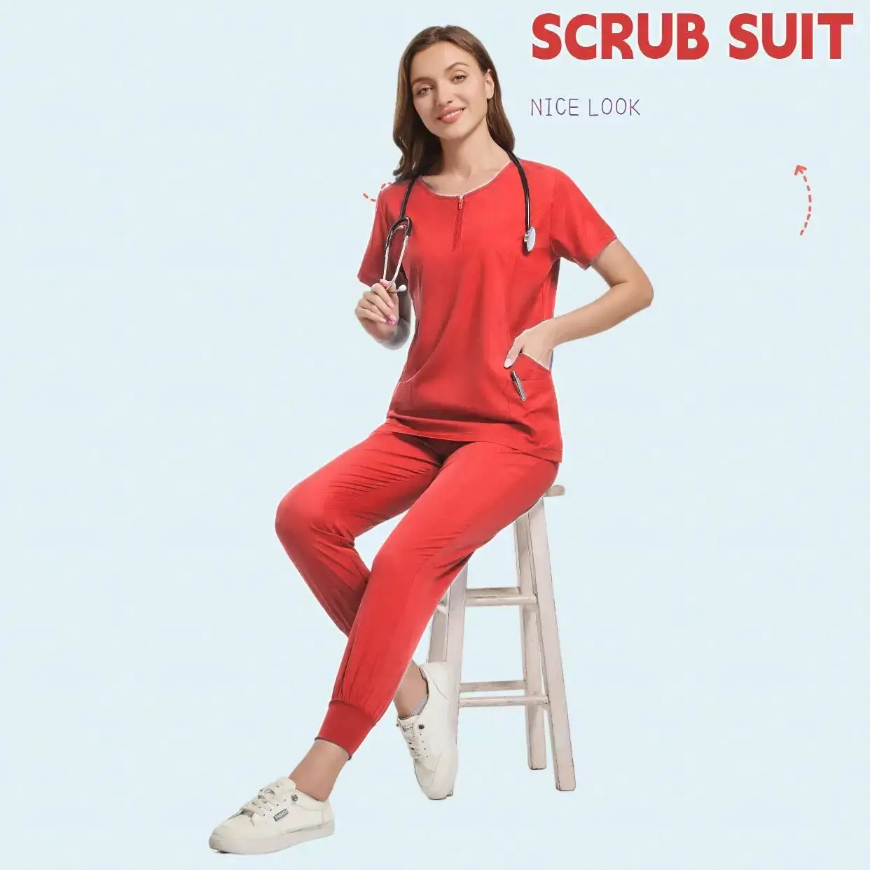 

Wholesale Medical Men Doctor Overalls Scrubs Set Surgical Pet Hospital Oral Women Nurse Scrub Joggers Spa Uniforms