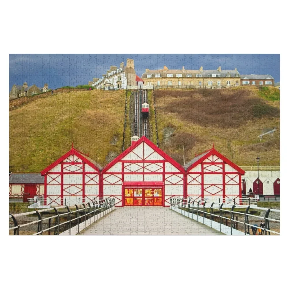 Saltburn by the Sea Pier and cliff lift Jigsaw Puzzle Custom Gift Name Wooden Toy Adult Wooden Puzzle